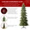 7FT/9FT Pre-Lit Green Slim Fir Artificial Christmas Tree with 350/500 strawberry Lights,9 Functional Warm White/Multi-color, remote controller